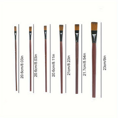 6pcs Artist Paint Brush Set Nylon Bristles Acrylic Watercolor Painting Kit