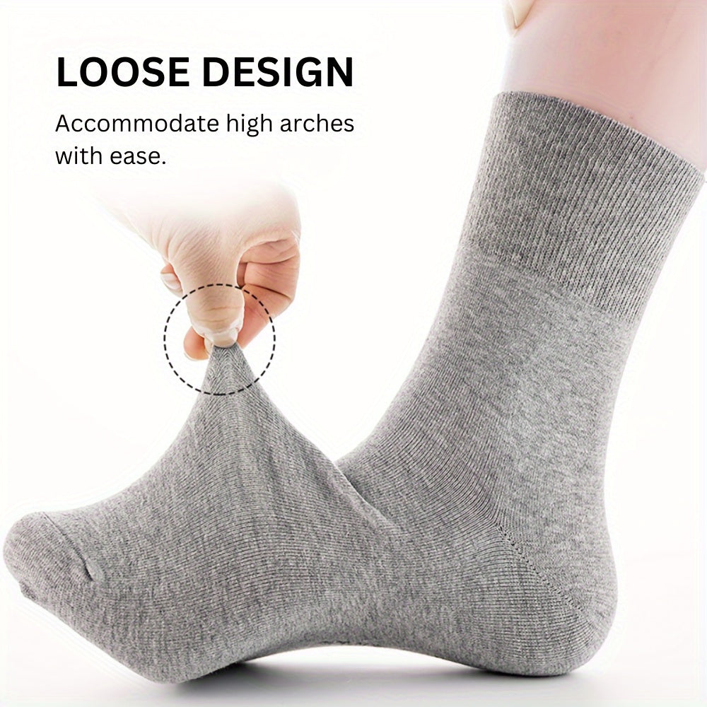 5 Pairs Comfort Stretch Knit Crew Socks Ideal Gift for Men & Women