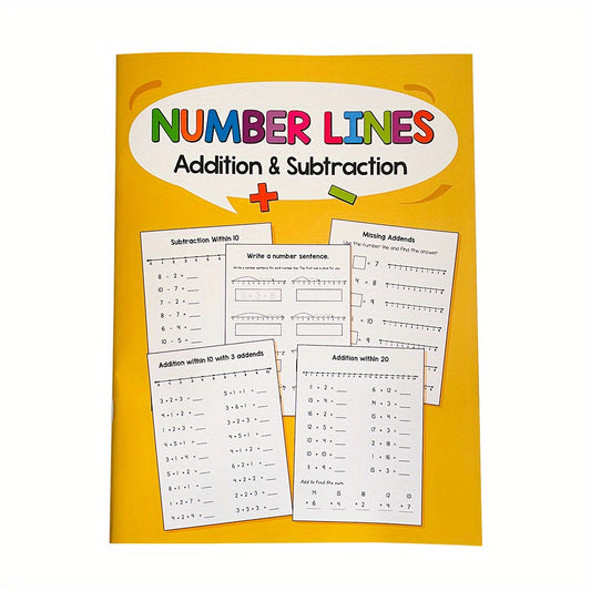 LACHILLY Number Lines Addition & Subtraction Workbook for Ages 6-12