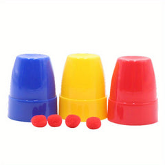 Sanxian Guidong Magic Cups Set Plastic Close Up Magic Trick Novelty Toy