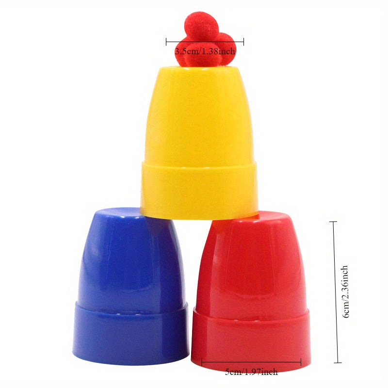 Sanxian Guidong Magic Cups Set Plastic Close Up Magic Trick Novelty Toy
