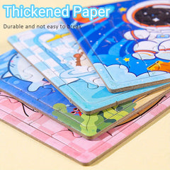 Educational Animal Cartoon Puzzle Toys - Colorful Square Puzzles for Kids