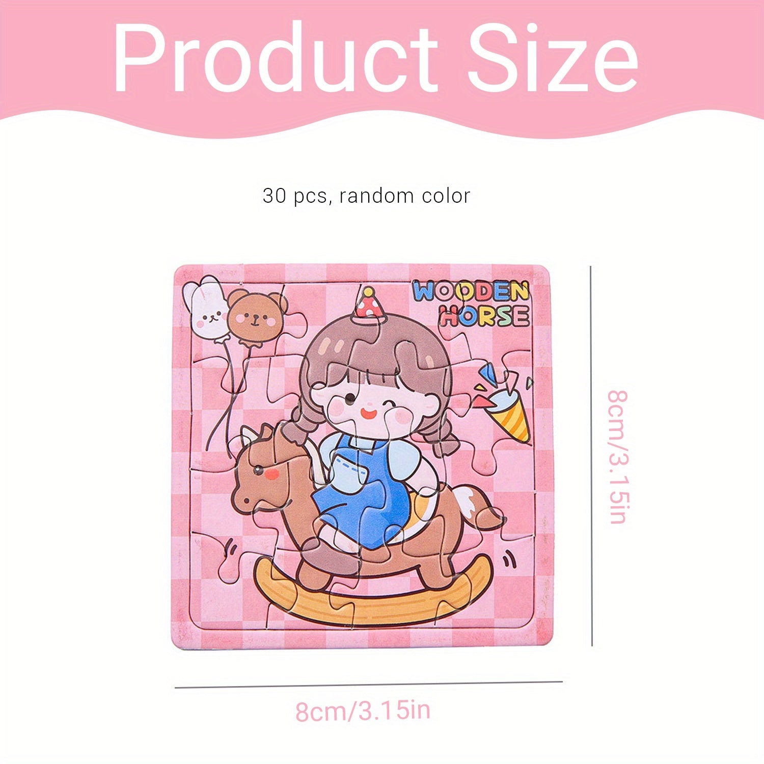 Educational Animal Cartoon Puzzle Toys - Colorful Square Puzzles for Kids