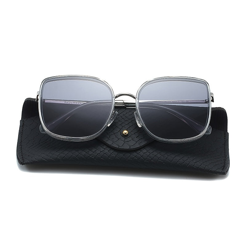 Embossed Leather Sunglasses Pouch Eyewear Case Storage Box