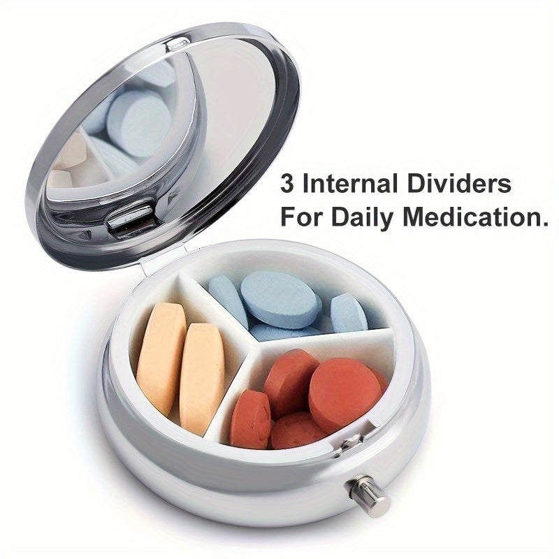 Cat Pill Box Pocket 3 Compartment Vitamin Pill Organizer