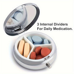 Cat Pill Box Pocket 3 Compartment Vitamin Pill Organizer