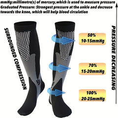 15-30 MmHg Striped Compression Socks for Nurses & Sports