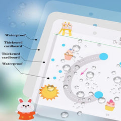 96 Page Reusable Magic Tracking Workbook for Kids with Bold Lines