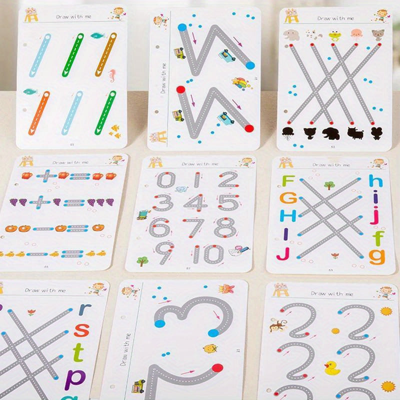 96 Page Reusable Magic Tracking Workbook for Kids with Bold Lines