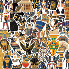 50pcs Egyptian Vinyl Stickers for Laptop Phone - Waterproof Sticker