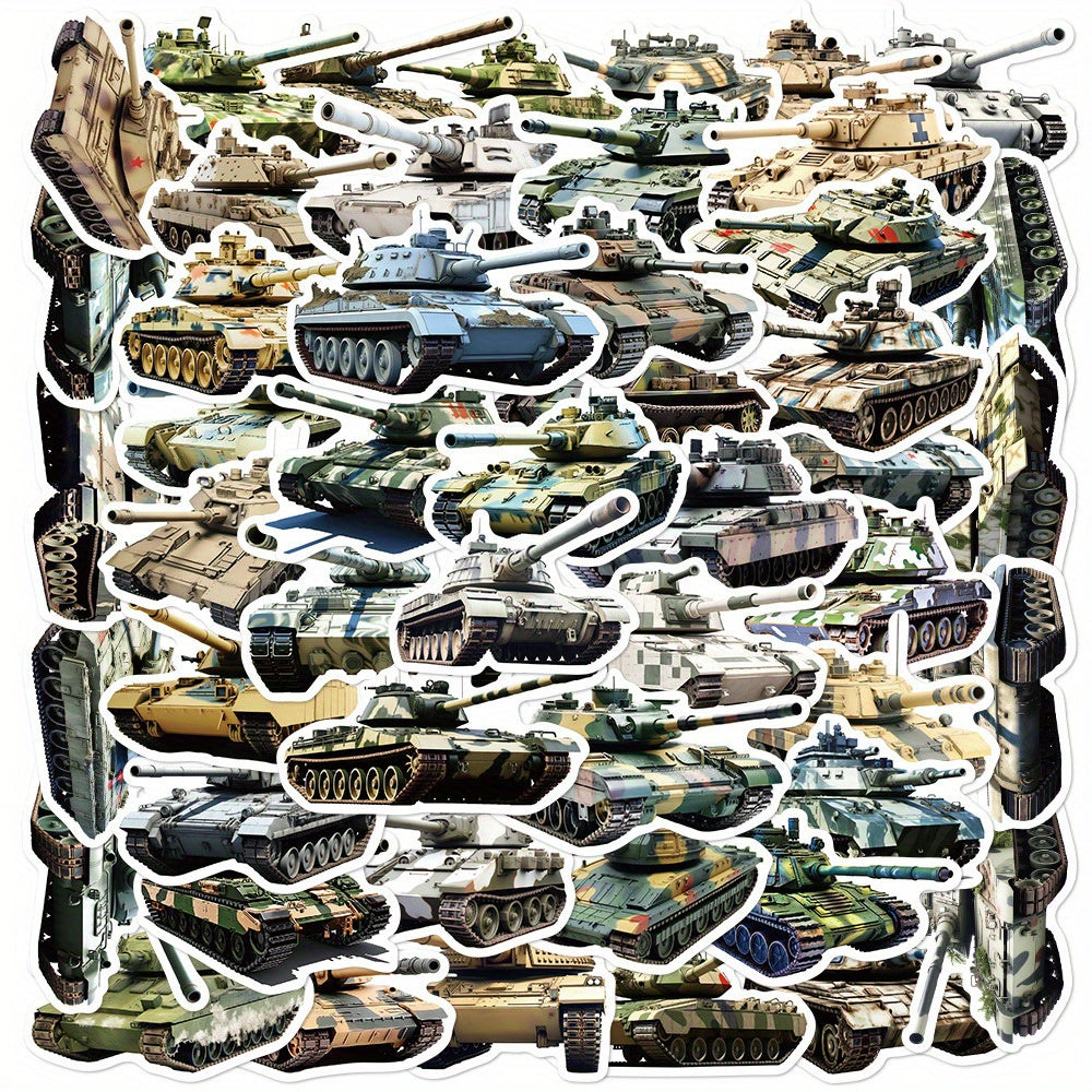 50pcs Military Art Cartoon Stickers DIY Decoration for Books Laptops Water Cups