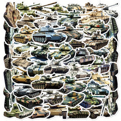 50pcs Military Art Cartoon Stickers DIY Decoration for Books Laptops Water Cups