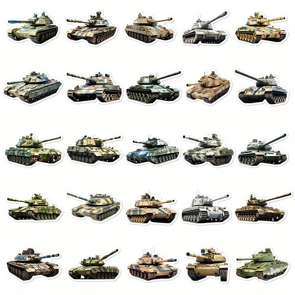 50pcs Military Art Cartoon Stickers DIY Decoration for Books Laptops Water Cups