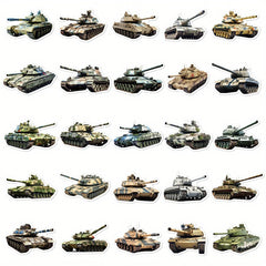 50pcs Military Art Cartoon Stickers DIY Decoration for Books Laptops Water Cups