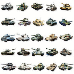 50pcs Military Art Cartoon Stickers DIY Decoration for Books Laptops Water Cups