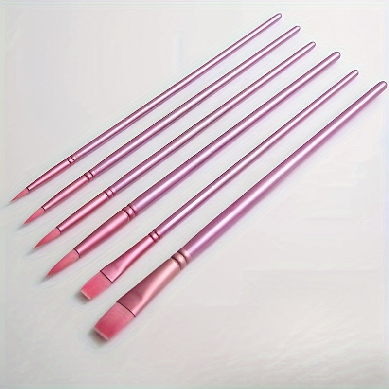 6-Piece Painting Brush Set for DIY Acrylic & Watercolor Painting