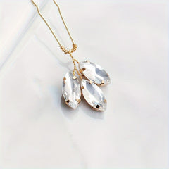 Leaf & Rhinestone Hair Pin for Bridal Wedding Styling