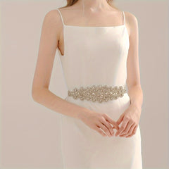 Sparkling Rhinestone Waist Belt for Bridal Wedding Events