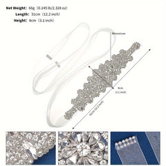 Sparkling Rhinestone Waist Belt for Bridal Wedding Events
