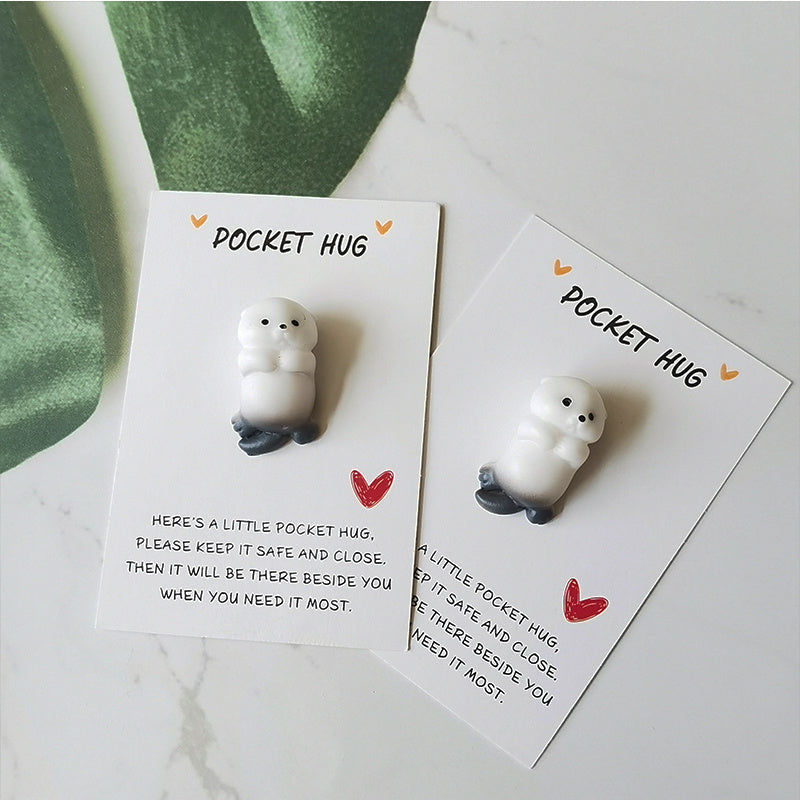 Animal Pocket Hug Cards for Various Occasions