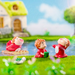 3pcs Goldfish Sister Mermaid Micro Landscape Decoration DIY Resin Accessories