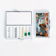 Bird Pattern Printed Rectangular Medicine Box 7 Compartment Pill Box