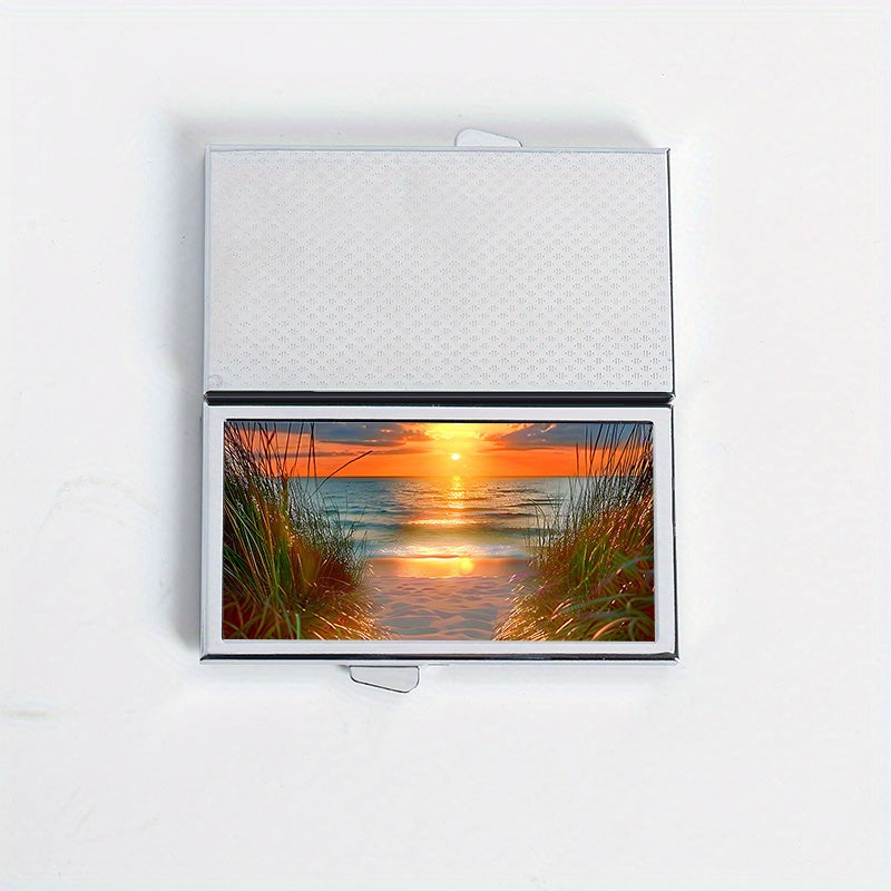 Seaside Sunset Pattern Printed Medicine Box 7 Compartment Pill Box