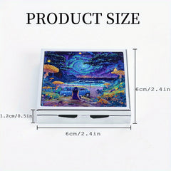 Compact 4 Compartment Pill Organizer with Seaside Portable Medicine Box