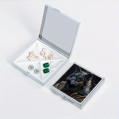 Wolf Armor Square Pill Box 4 Compartments Portable Medicine Organizer