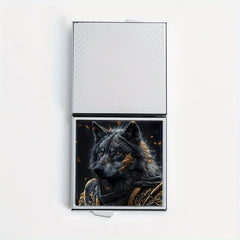 Wolf Armor Square Pill Box 4 Compartments Portable Medicine Organizer