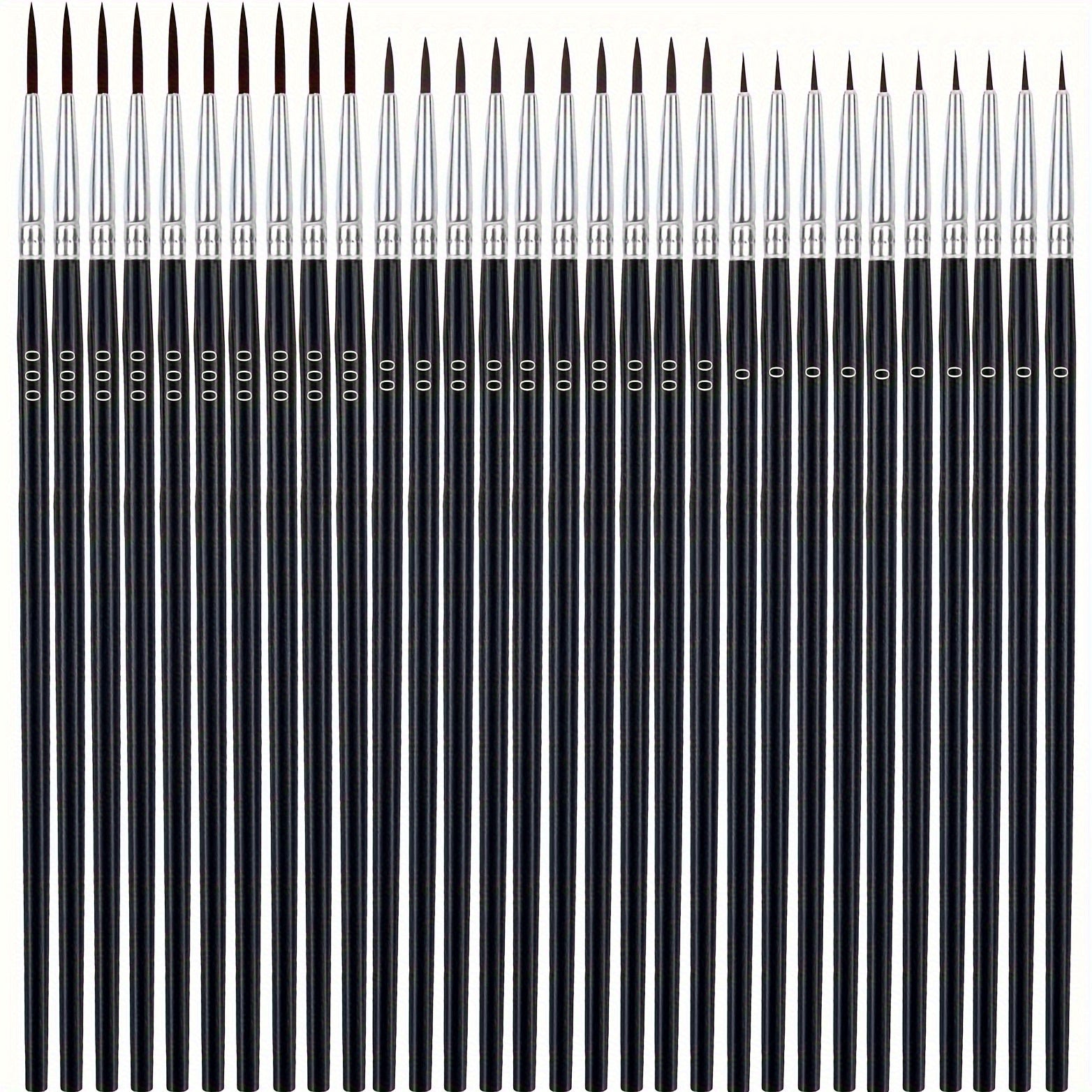 30 Detail Brush Set for Miniatures & Crafts Nylon Bristles for Painting Brushes