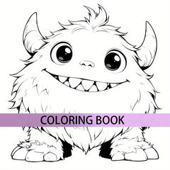 Deluxe Little Monster Coloring Book 22 Thick Pages Unique Cover for Relax & Emot