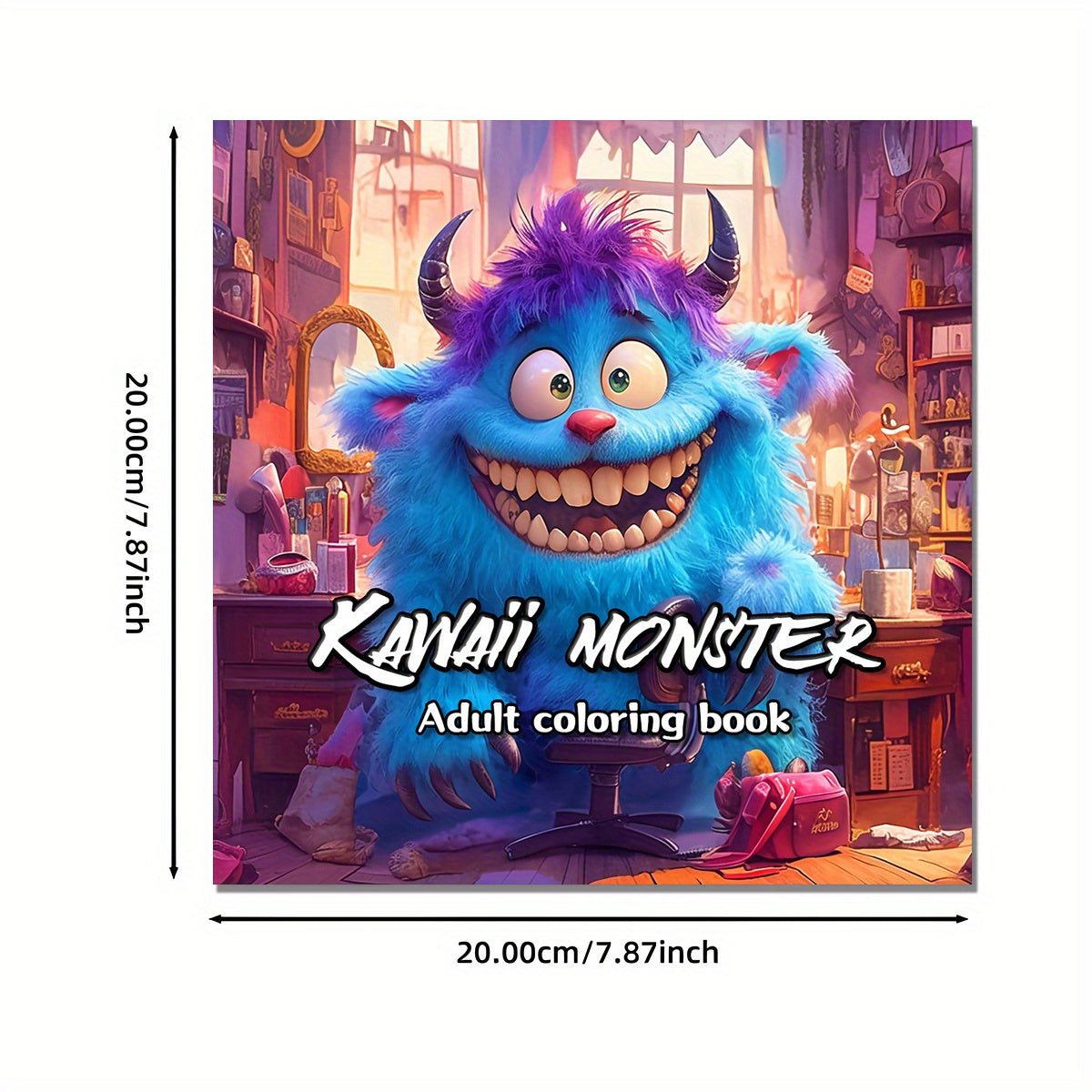 Deluxe Little Monster Coloring Book 22 Thick Pages Unique Cover for Relax & Emot
