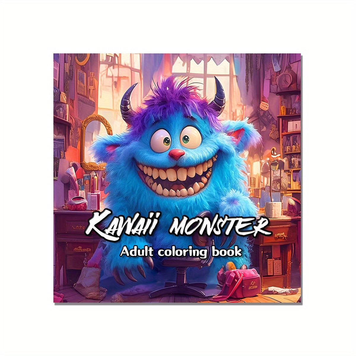 Deluxe Little Monster Coloring Book 22 Thick Pages Unique Cover for Relax & Emot