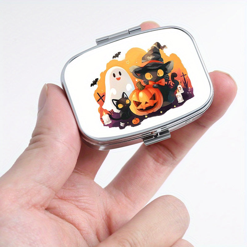 Portable Pill Organizer Metal Medicine Box for Travel Sports & Daily Use