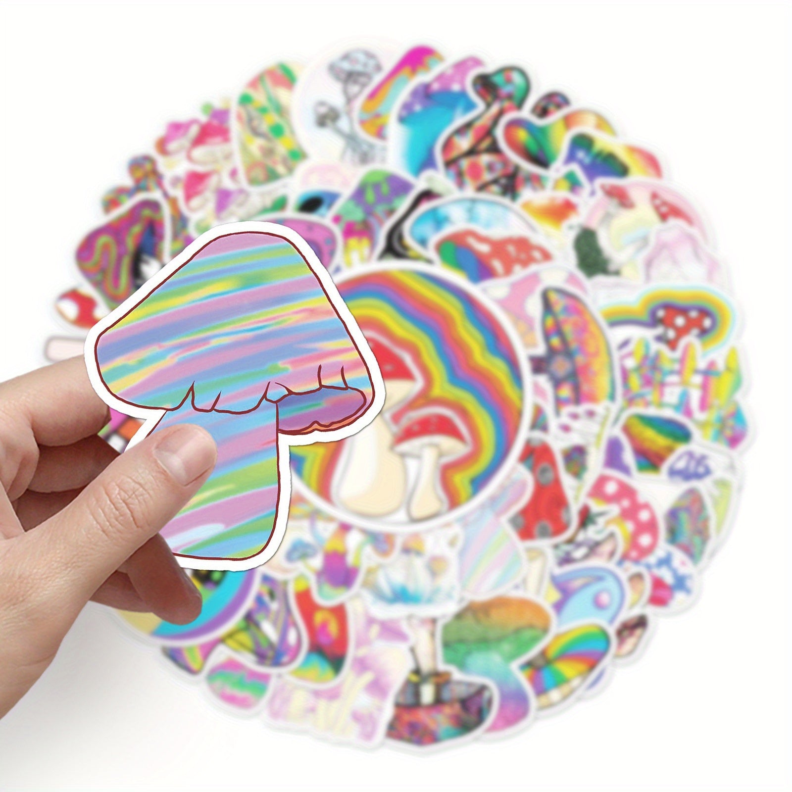 50pcs Mushroom Aesthetics Stickers for Laptop Water Cup Skateboard Phone Guitar