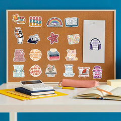 50pcs Bookish Aesthetics Stickers for Laptop Phone Guitar Toy Motorcycle Car
