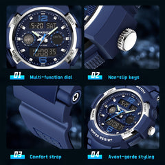 LIGE Classic Sports Digital Watch with Glow-in-the-Dark Display