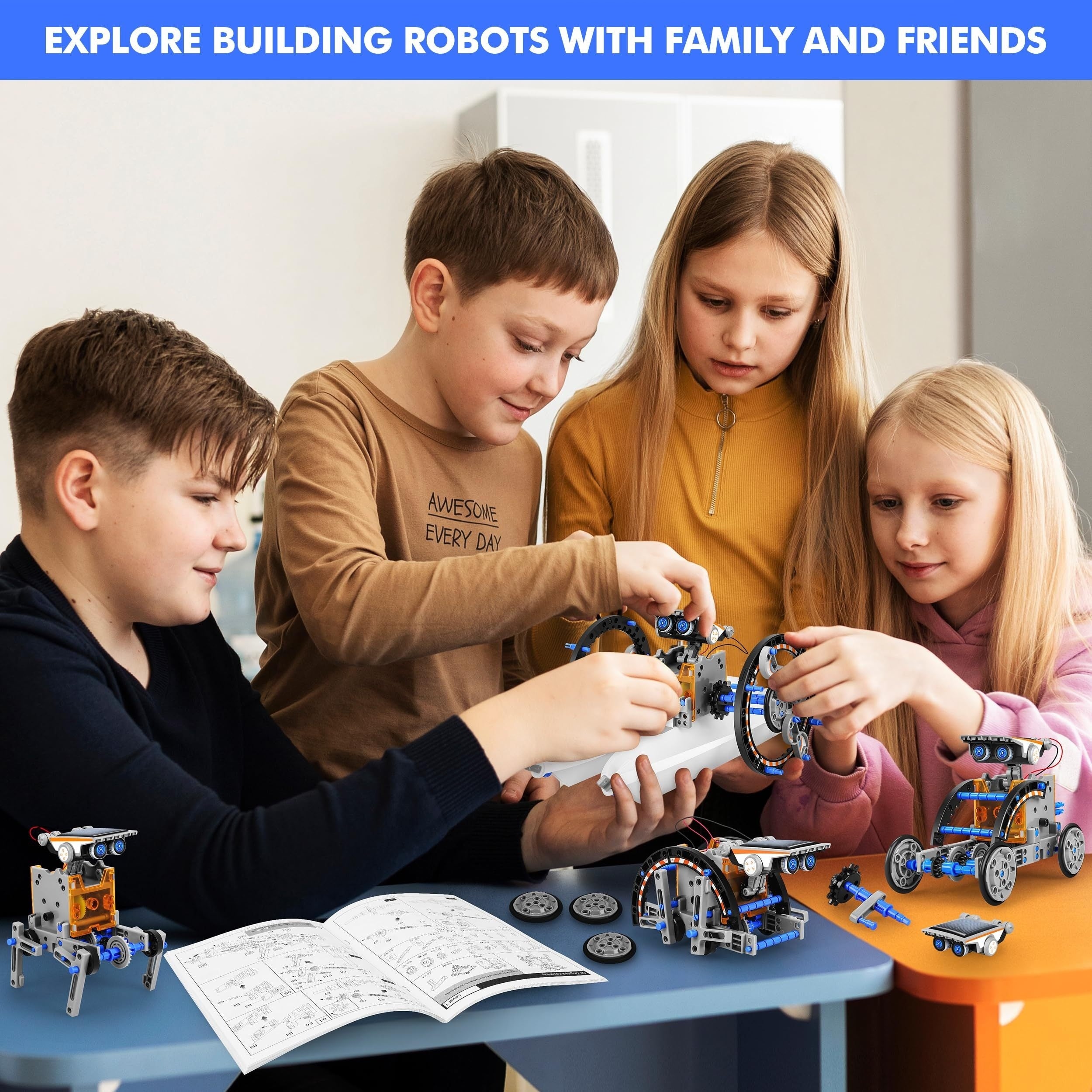 13 In 1 Solar Robot Kit Toy Gift Science Experiment DIY Set ABS Material