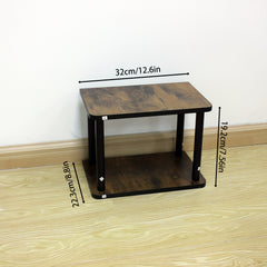 Bamboo Desk Organizer Adjustable Storage Shelf Modern Book Shelf