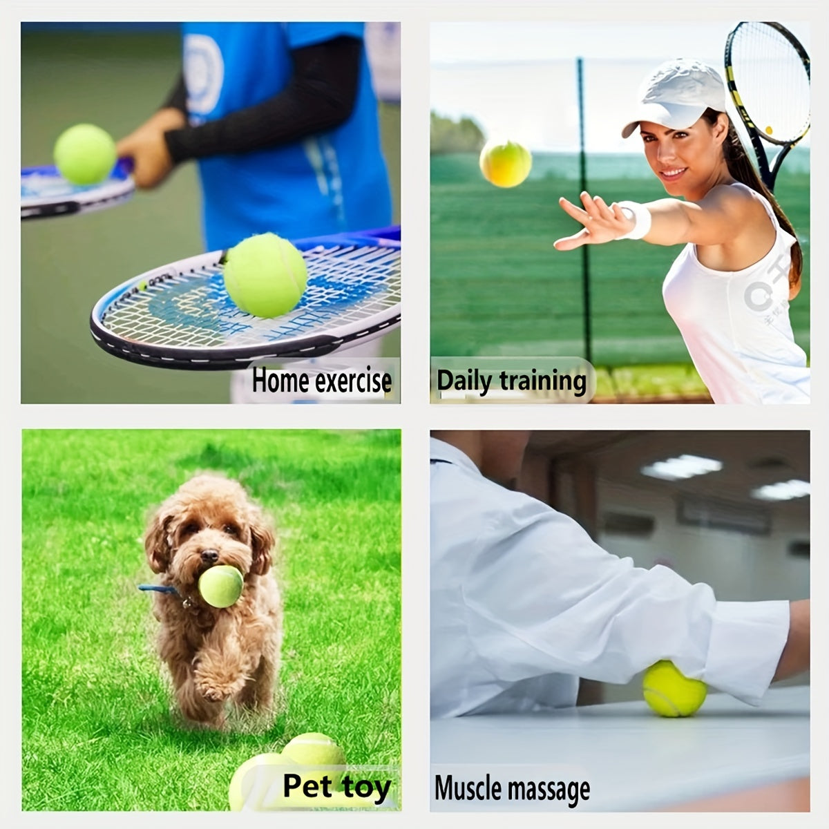 3pcs Set Portable Sports Tennis Ball for Outdoor Training