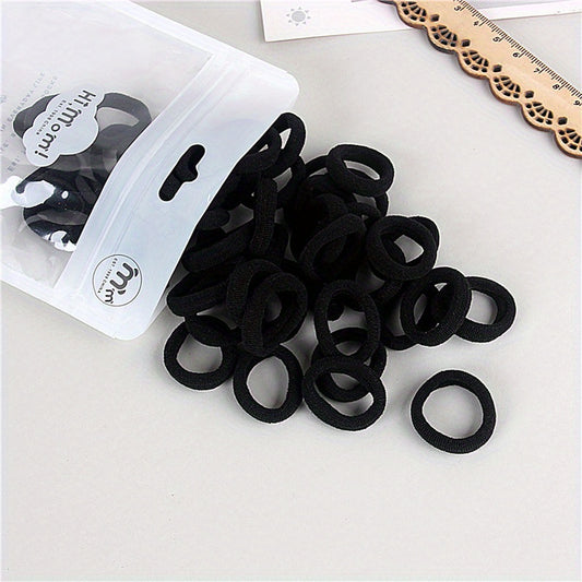 50Pcs Colorful Rubber Hair Tie Ponytail Holder for Girls Babies