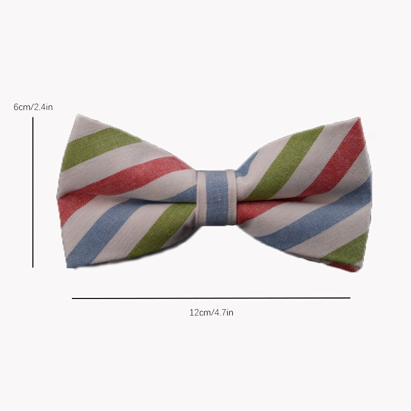 Striped Butterfly Bow Ties Cravat For Wedding Party