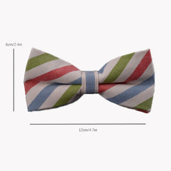 Striped Butterfly Bow Ties Cravat For Wedding Party