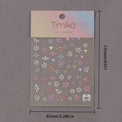 Spring Flower Nail Art Stickers Self Adhesive