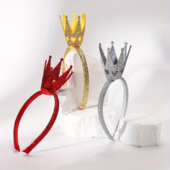 Glitter Crown Hair Hoop Holiday Princess Headbands Baby Girls Hair Accessories