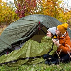 Double Layer Emergency Sleeping Bag with Nylon Storage Bag