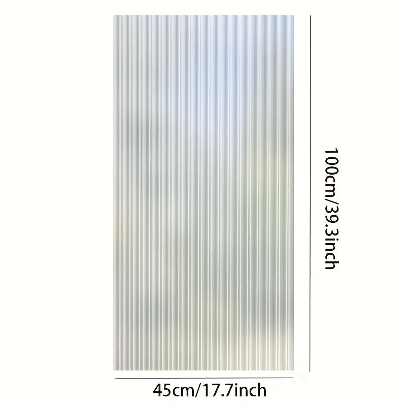 Reeded Glass Window Film Frosted 3D Decorative Window Decals