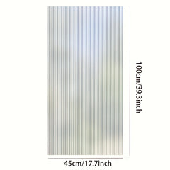 Reeded Glass Window Film Frosted 3D Decorative Window Decals