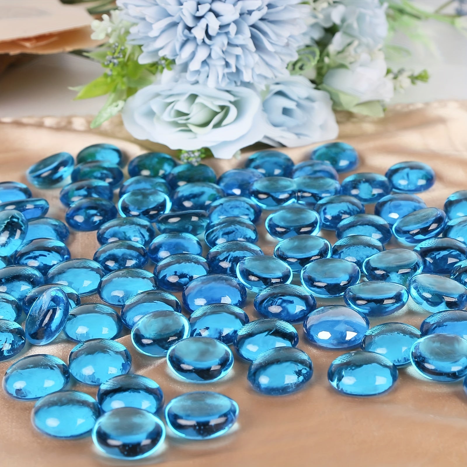 200g Flat Glass Bouncing Beads Fish Tank Stone Vase Filling